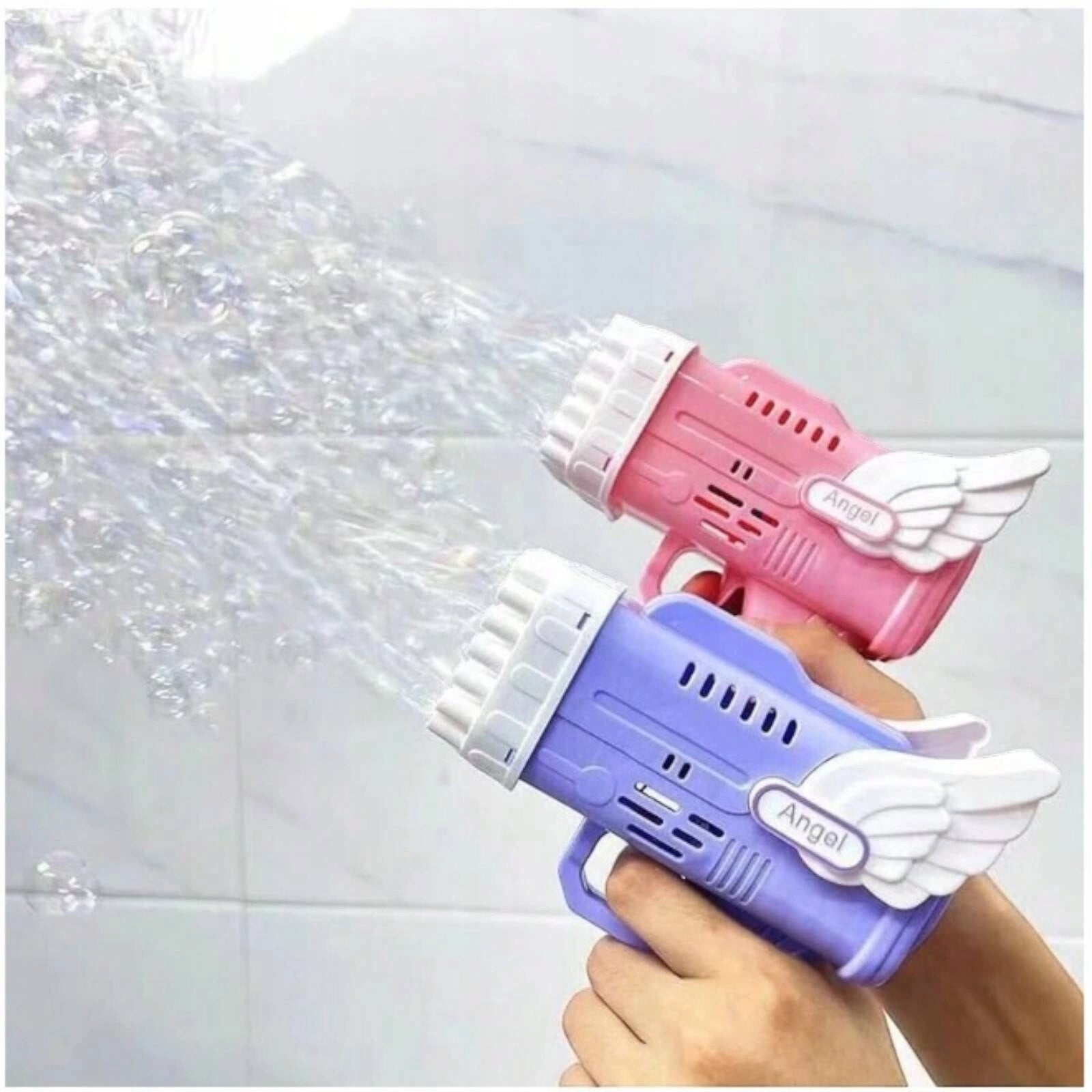 SOAP BUBBLE MAKER ANGEL GUN EJECTS LIQUID ANGEL Brand WKS