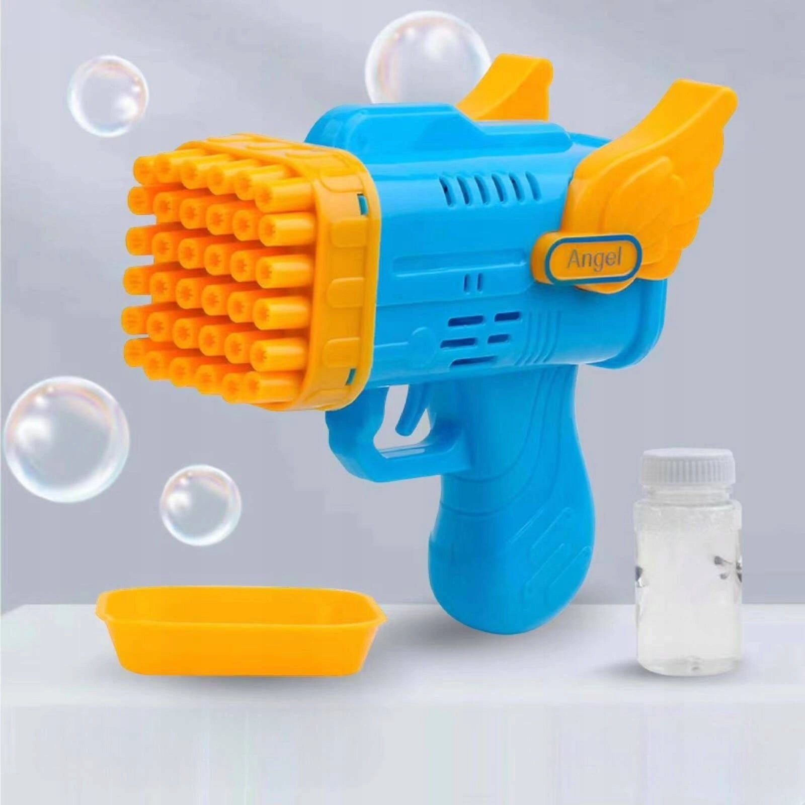 SOAP BUBBLE MAKER ANGEL GUN EJECTS LIQUID ANGEL Kid's age 3+ years