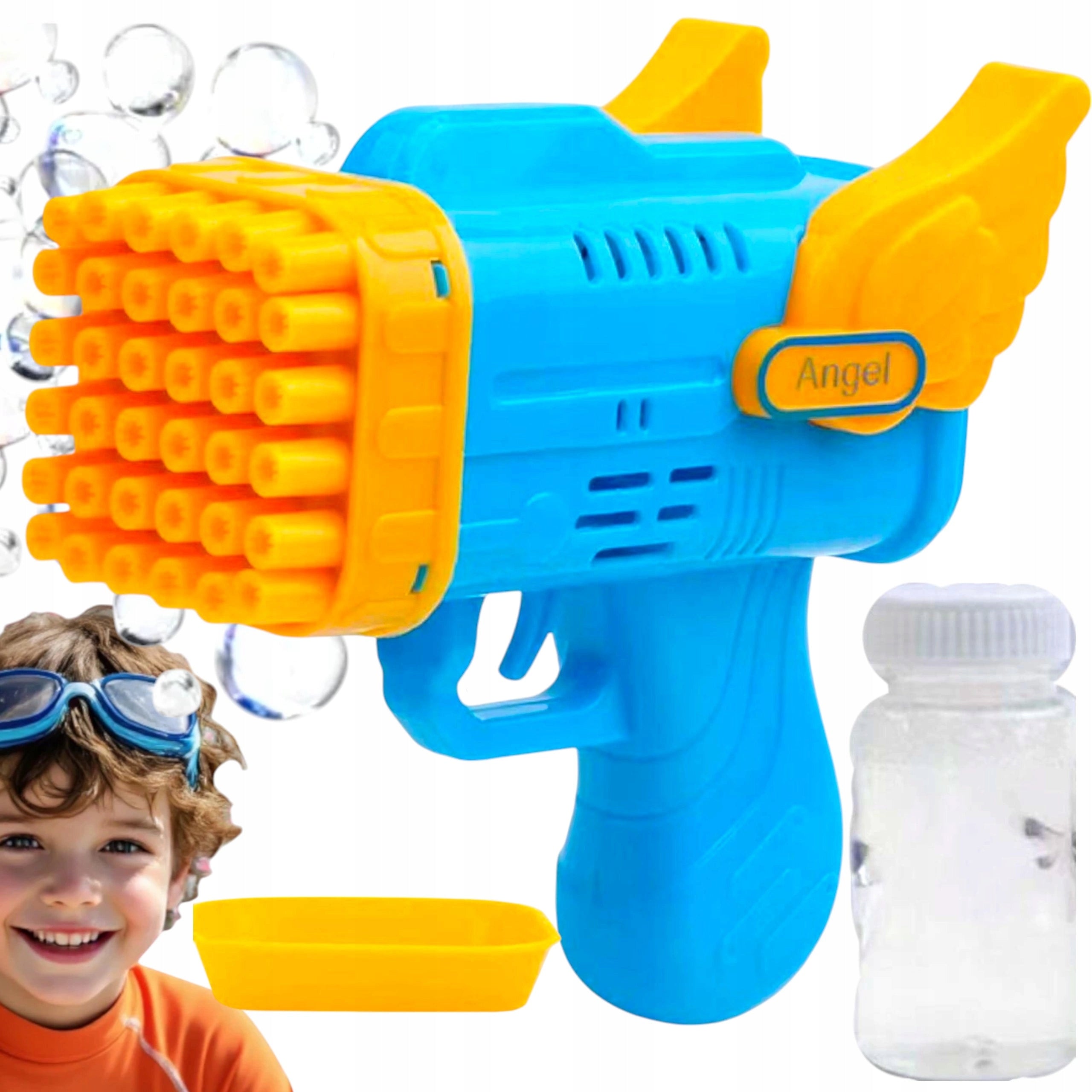 SOAP BUBBLE MAKER ANGEL GUN EJECTS LIQUID ANGEL Kind pistols