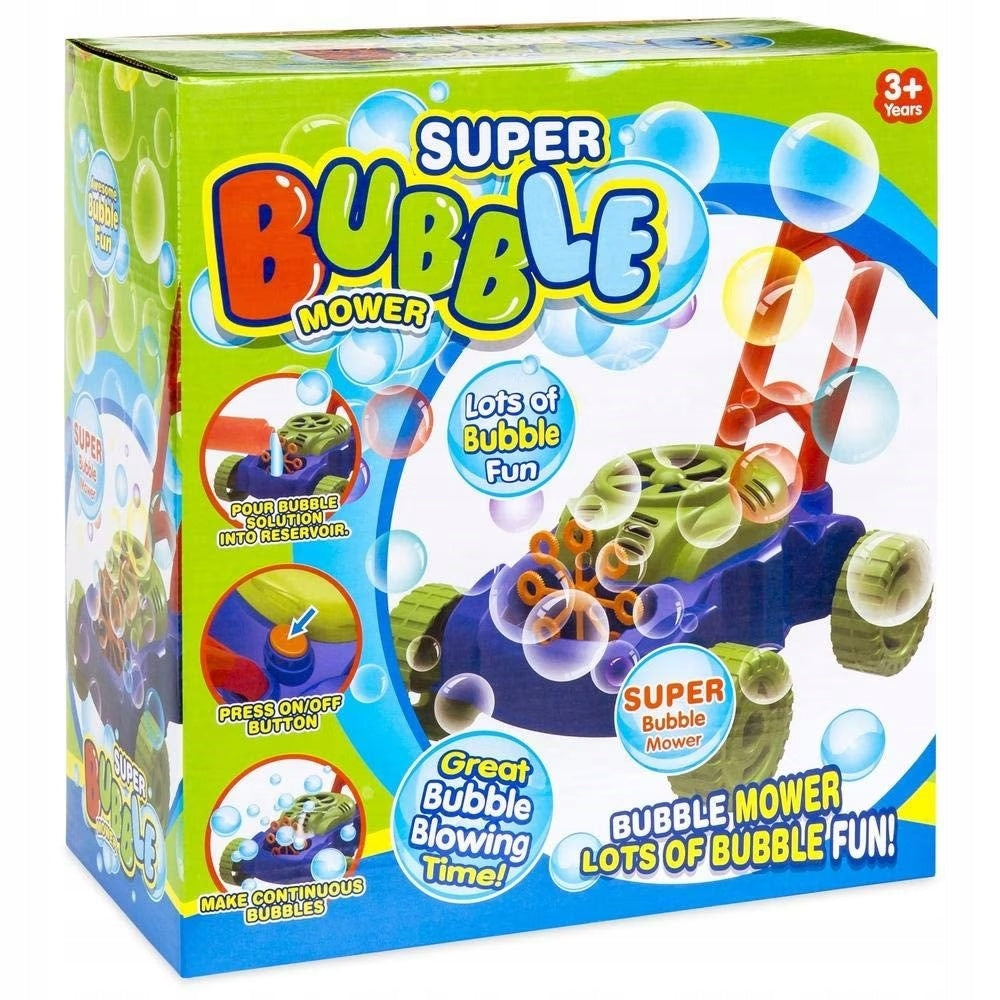 SOAP BUBBLE MOWER BATTERY OPERATED SOAP BUBBLE MACHINE + LIQUID Packaging status original