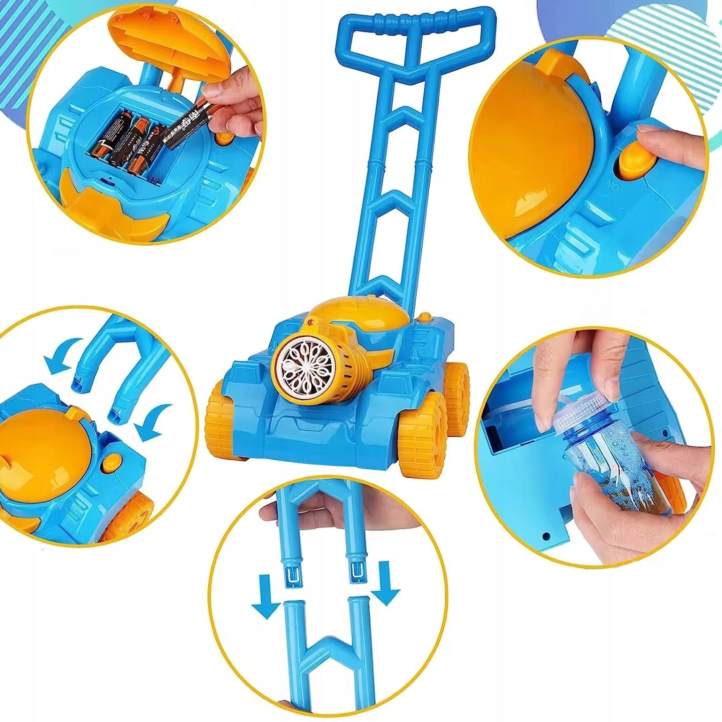 SOAP BUBBLE MOWER BUBBLE GENERATOR + LIQUID Kind machine