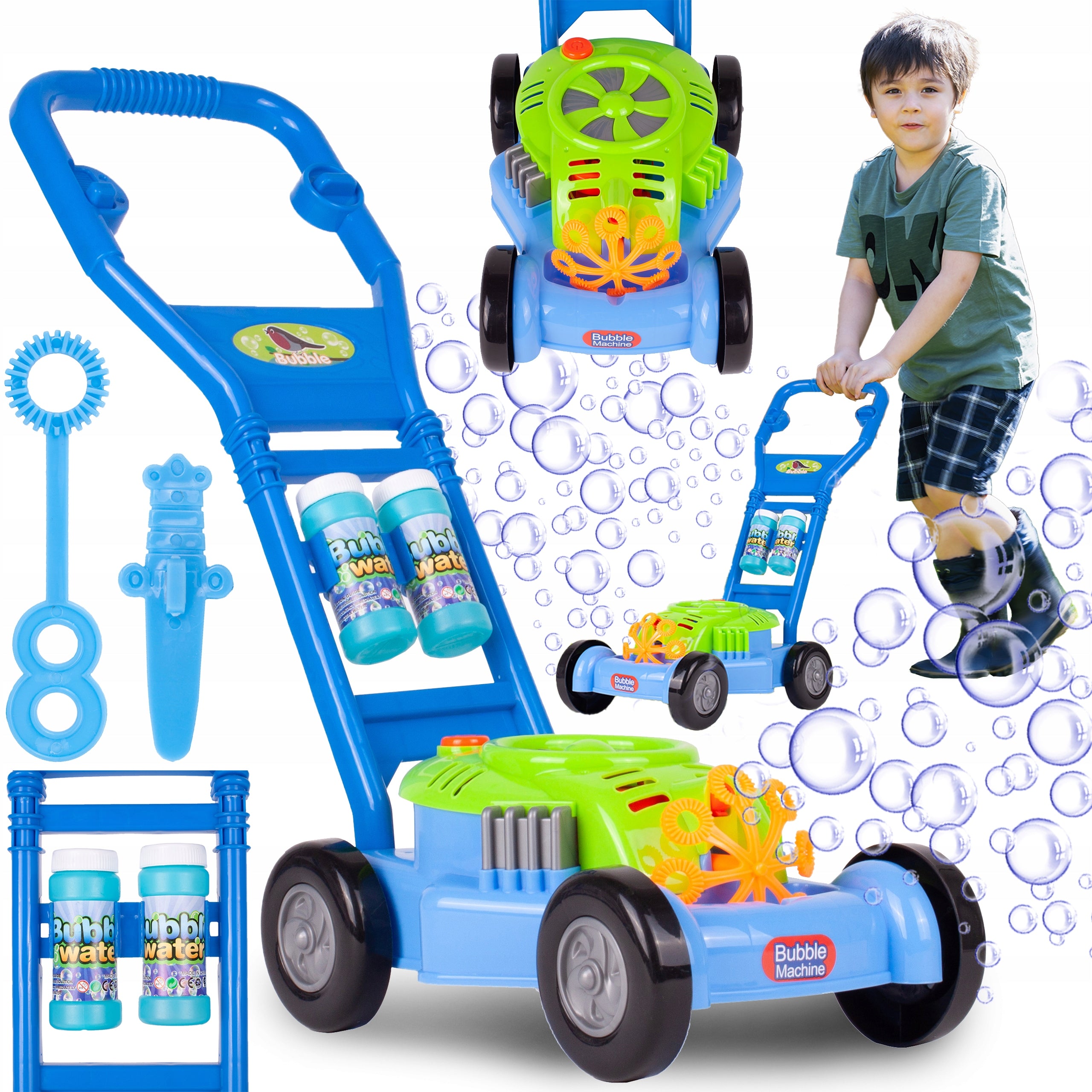 SOAP BUBBLE MOWER BUBBLE PUSHER FOR CHILDREN BUBBLE LIQUID