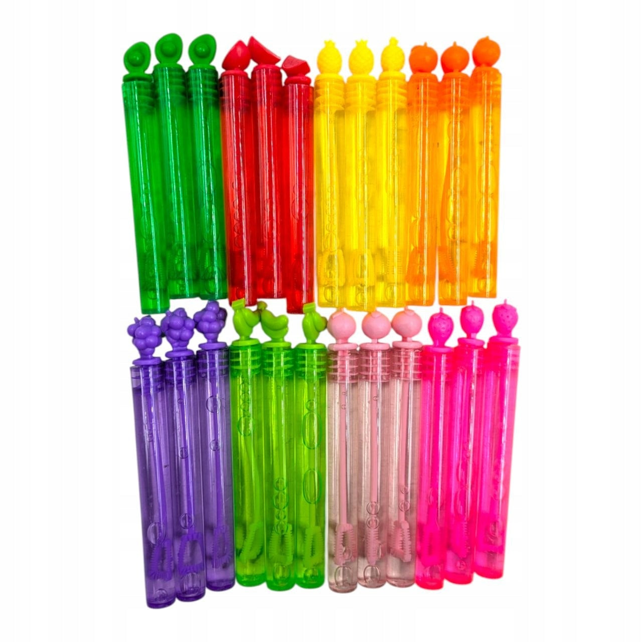 SOAP BUBBLES SET OF 24 COLORFUL TUBES 10 CM MIX COLORS TOY Kind set