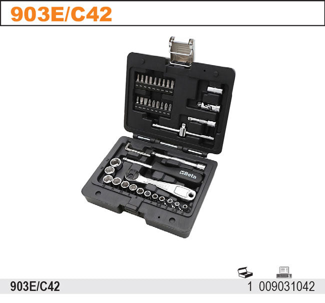 SOCKET SET WITH ACCESSORIES BETA 903E SUITCASE Manufacturer code 903E/C42
