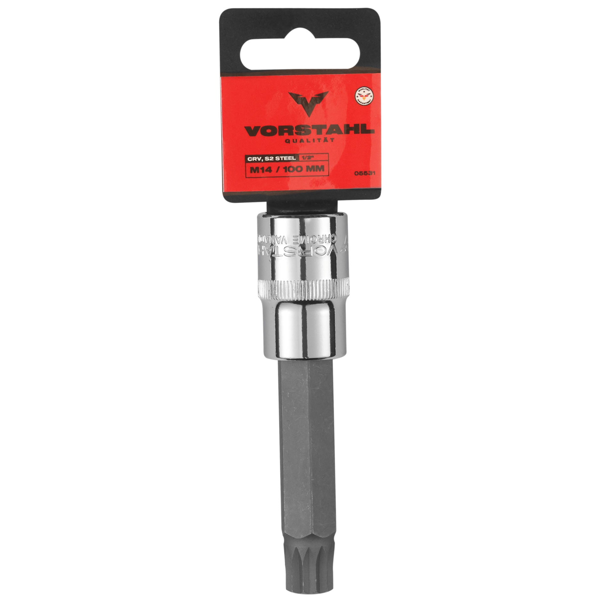 SOCKET WRENCH 1/2" WITH SPLINE CrV bit > M10 x 100mm < Vorstahl EAN (GTIN) 5904041410116