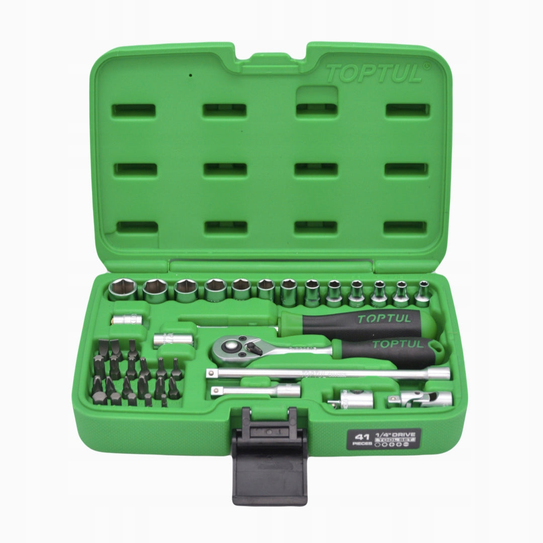 SOCKET WRENCH AND BIT TOOL SET 1/4" 41 EL TOPTUL GCAI4102 Manufacturer code GCAI4102