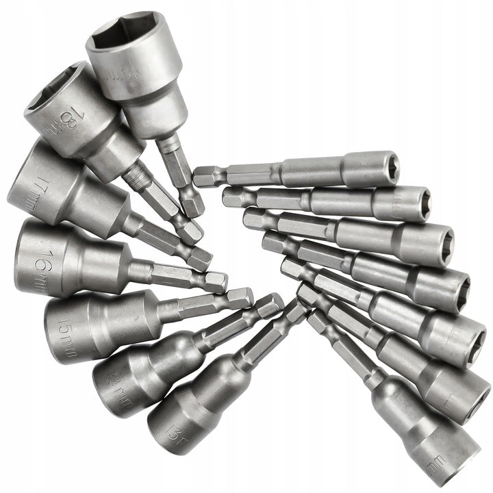 SOCKET WRENCH CAPS FOR SCREWDRIVER STRONG MAGNET SET OF 14PCS. Brand no brand