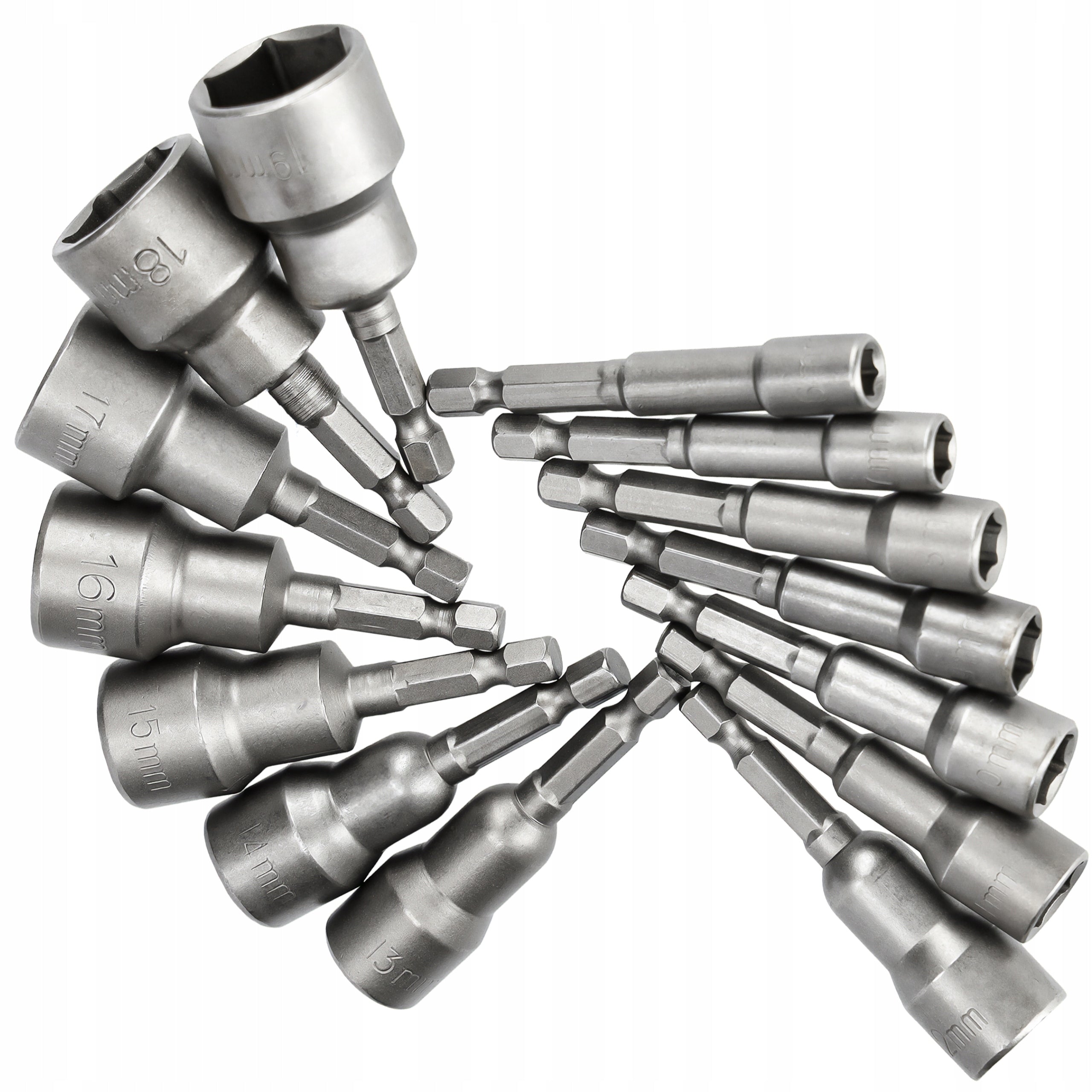 SOCKET WRENCH CAPS FOR SCREWDRIVER WITH STRONG MAGNET - SET OF 14PCS RS Manufacturer code 5904183606347