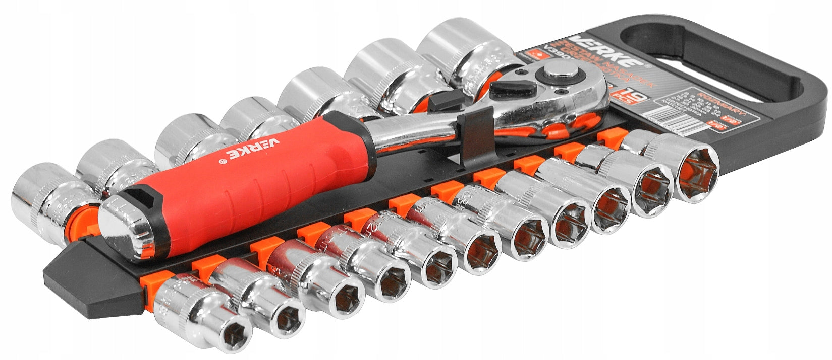 SOCKET WRENCH CAPS WITH RATCHET 1/2 SOCKET WRENCH SET 19 EL 72T Key type ratchet