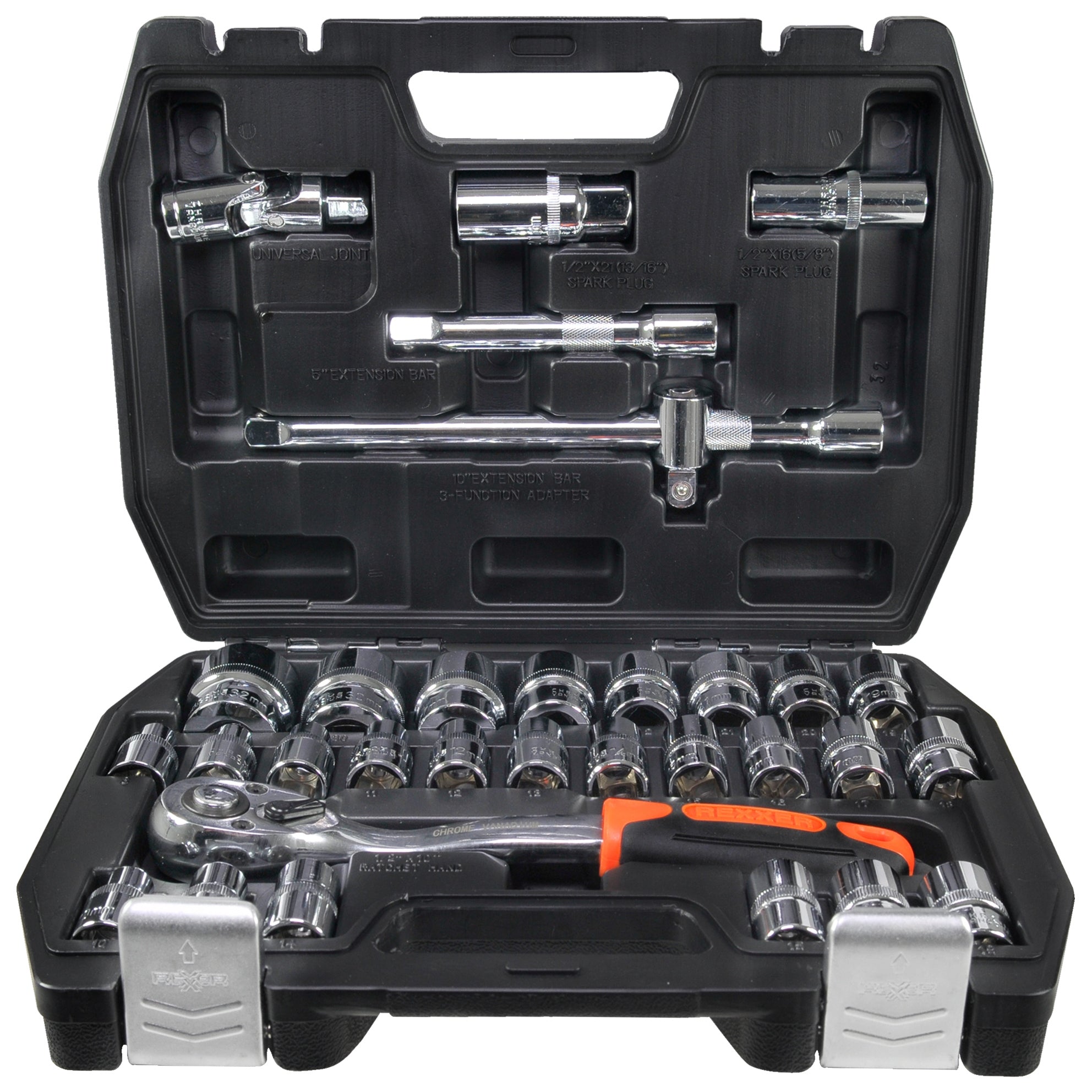 SOCKET WRENCH SET 1/2" 32 ELEMENTS SET SUITCASE EAN (GTIN) 5901180822305