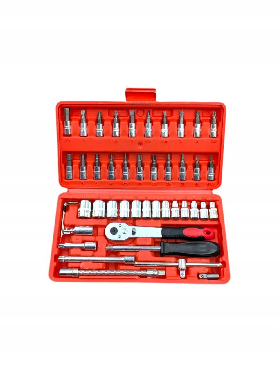 SOCKET WRENCH SET 1/4" 46 EL. IN CASE Packaging status original