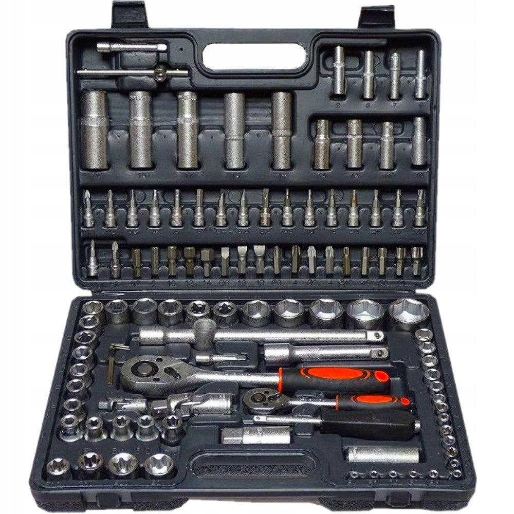 SOCKET WRENCH SET 108 PART RATCHET CAP 1/4' 1/2' TOOL SET