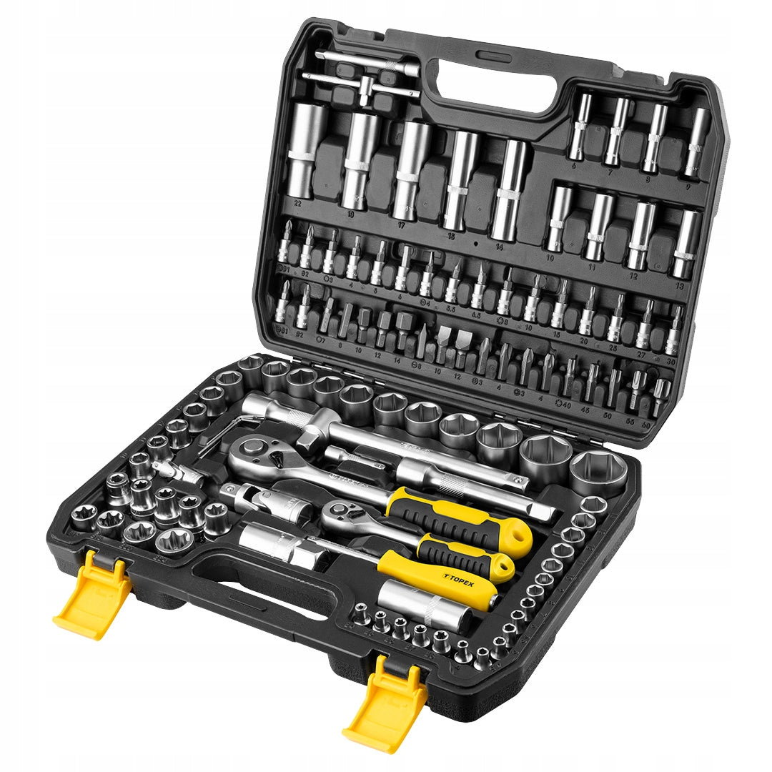SOCKET WRENCH SET 110 ELEMENTS 1/2" 1/4" CRV STRONG SOCKET WRENCHES Number of items in the set 110