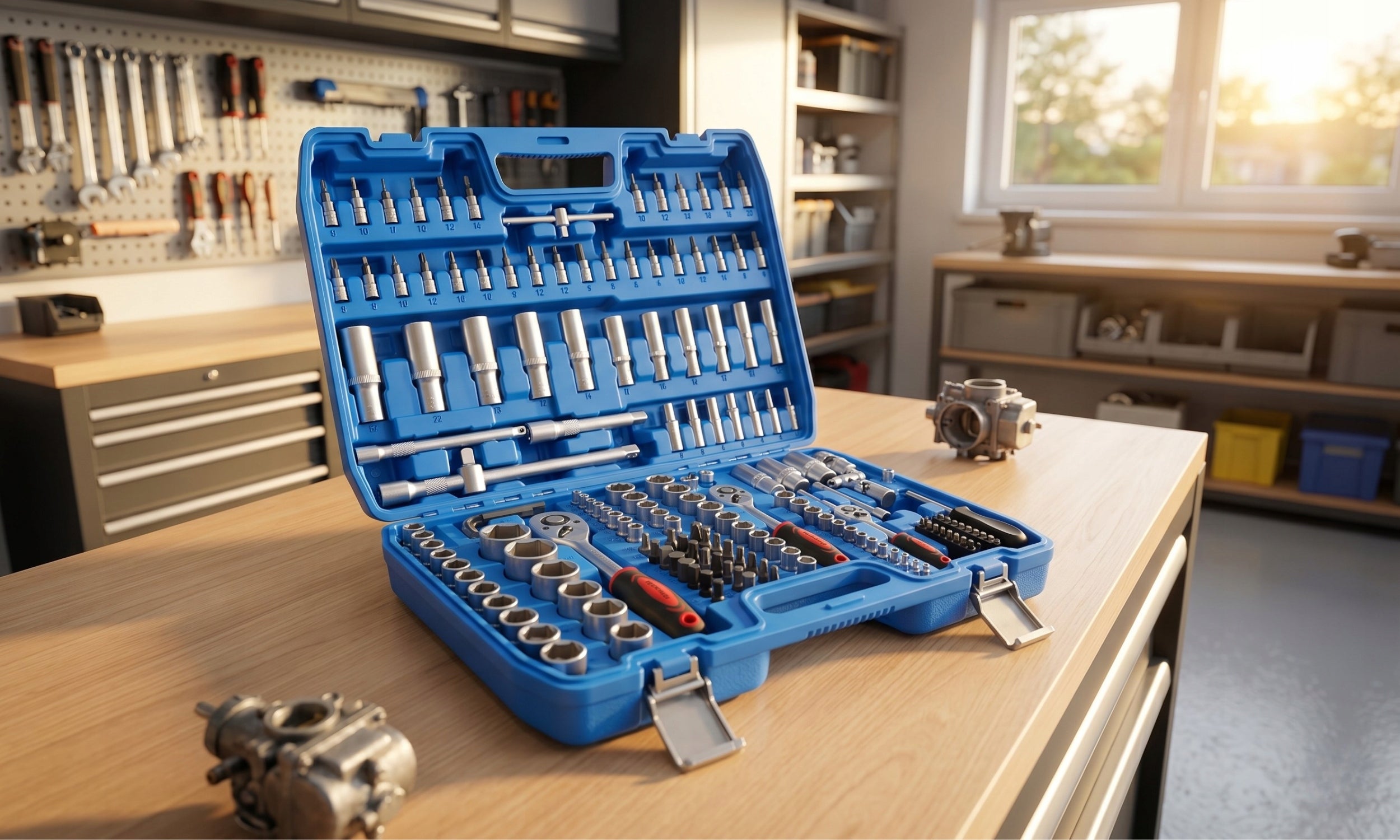 SOCKET WRENCH SET 172 EL SOCKET WRENCHES 3x RATCHET 1/2 3/8 1/4 Brand Force Tools