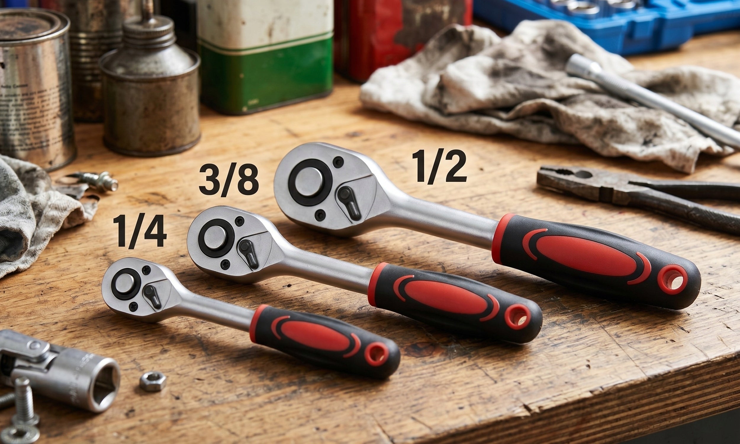 SOCKET WRENCH SET 172 EL SOCKET WRENCHES 3x RATCHET 1/2 3/8 1/4 Manufacturer code KLUCZE NASADOWE 3x GRZECHOTKI WALIZKA 172 EL