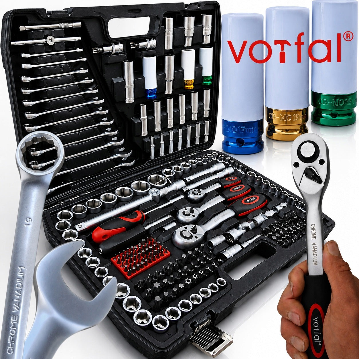 SOCKET WRENCH SET 216 EL TOOLS RATCHET CASE 72T FOR ALLOY WHEELS