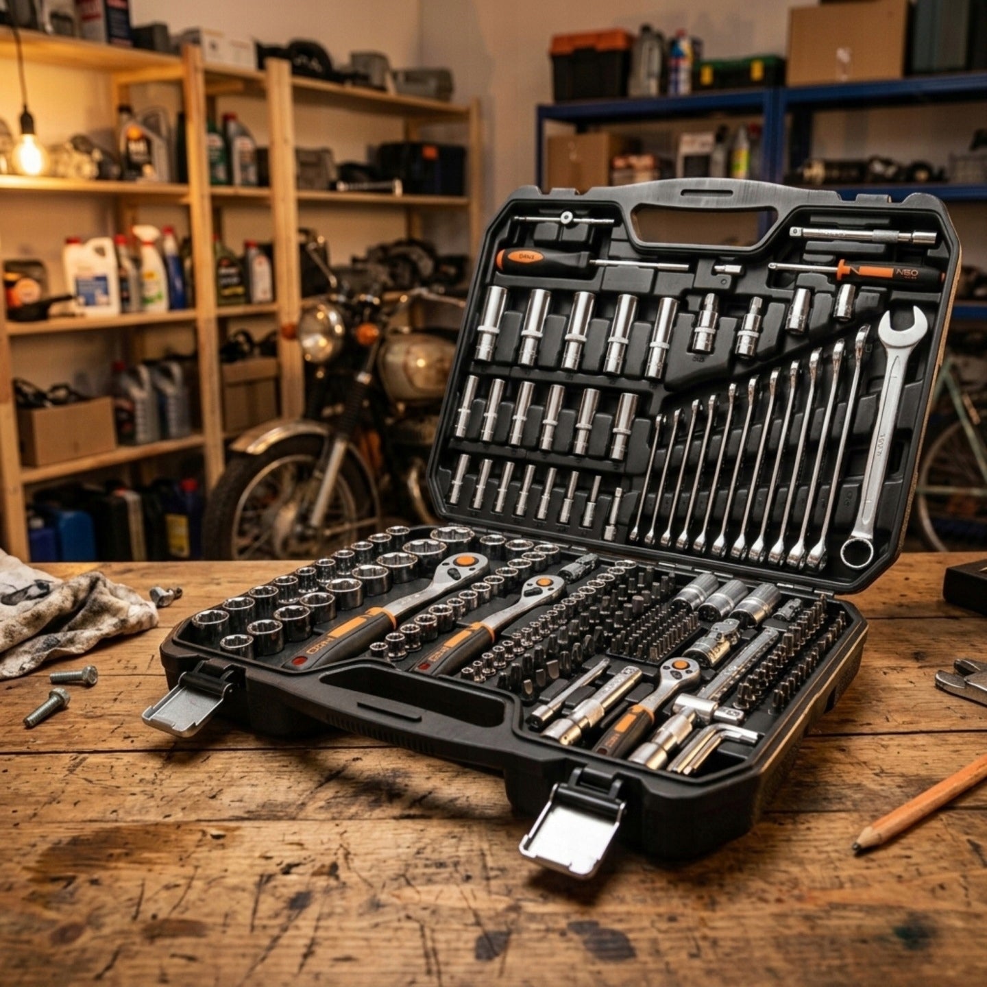 SOCKET WRENCH SET 219 EL. 1/2" 1/4" 3/8" LARGE PROFESSIONAL SET EAN (GTIN) 5907558465907