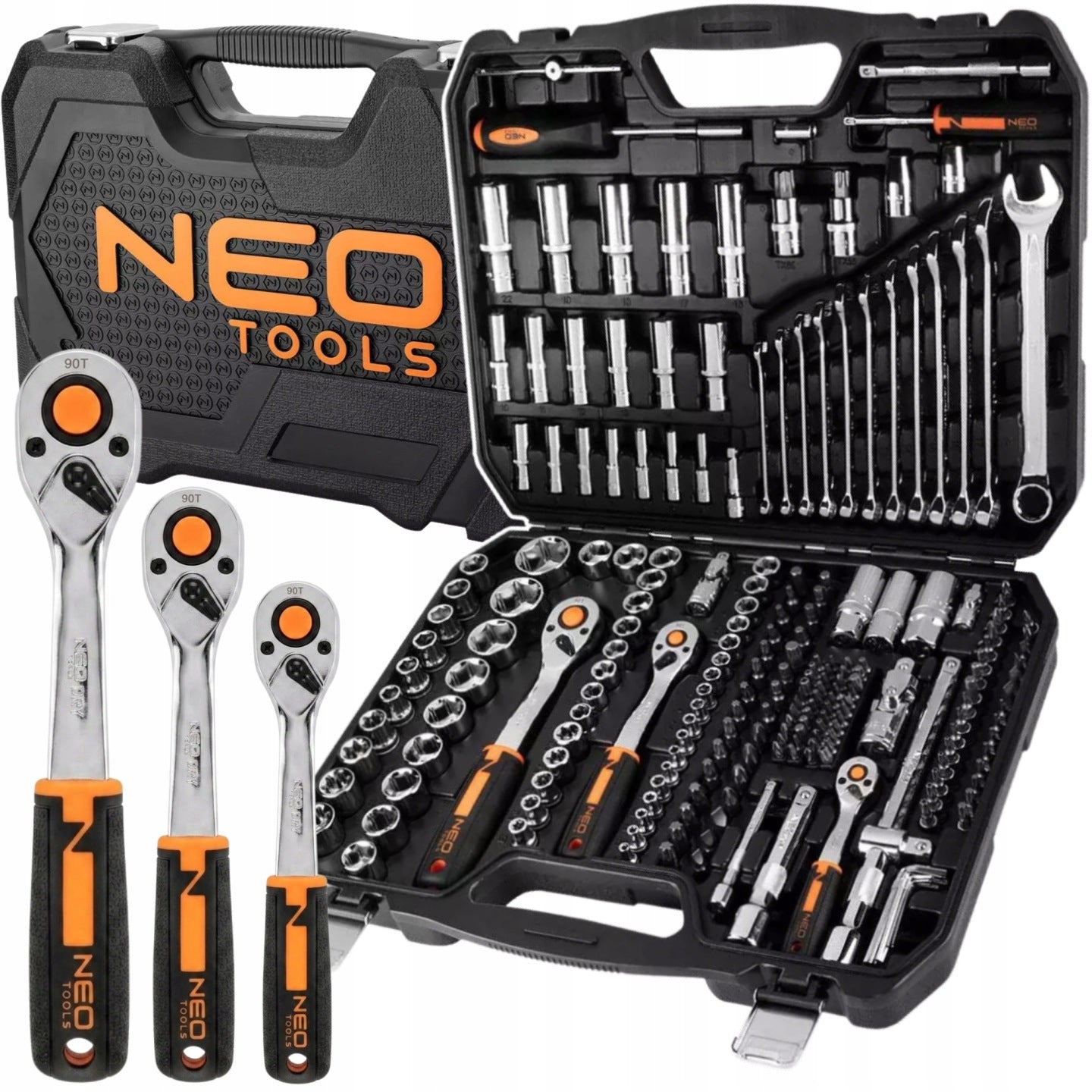 SOCKET WRENCH SET 219 EL. 1/2" 1/4" 3/8" LARGE PROFESSIONAL SET