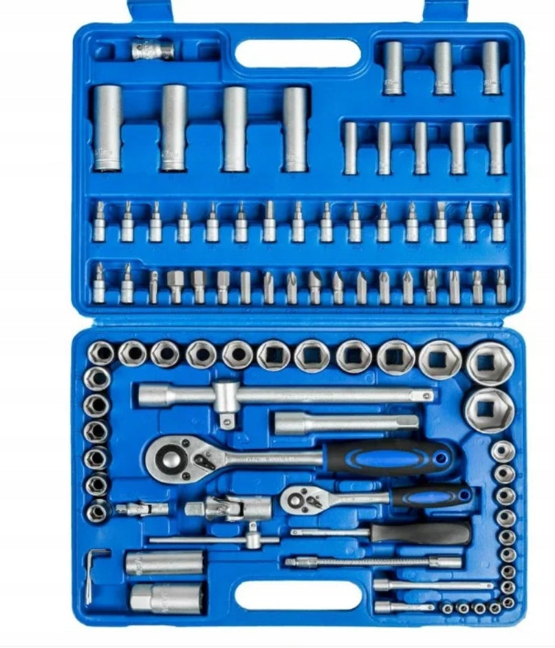 SOCKET WRENCH SET SOCKET WRENCHES 1/4" 1/2" 108 PIECES OF COMPONENTS Brand Elektromet