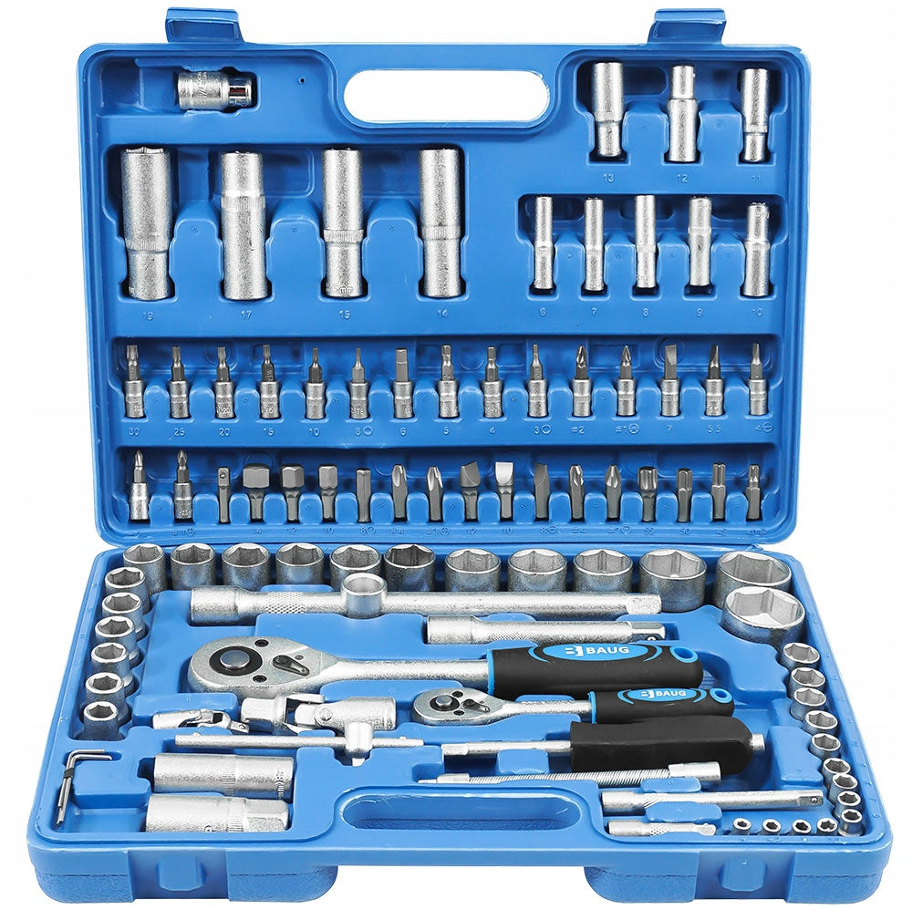 SOCKET WRENCH SET SOCKET WRENCHES 1/4" 1/2" 94 PIECES BAUG HIT Manufacturer code B4800