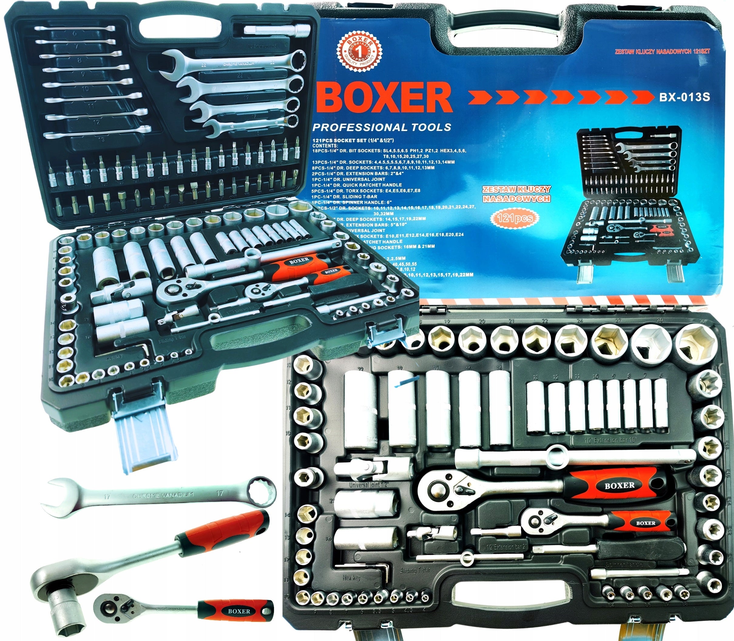 SOCKET WRENCH SET SOCKET WRENCHES 121 EL.