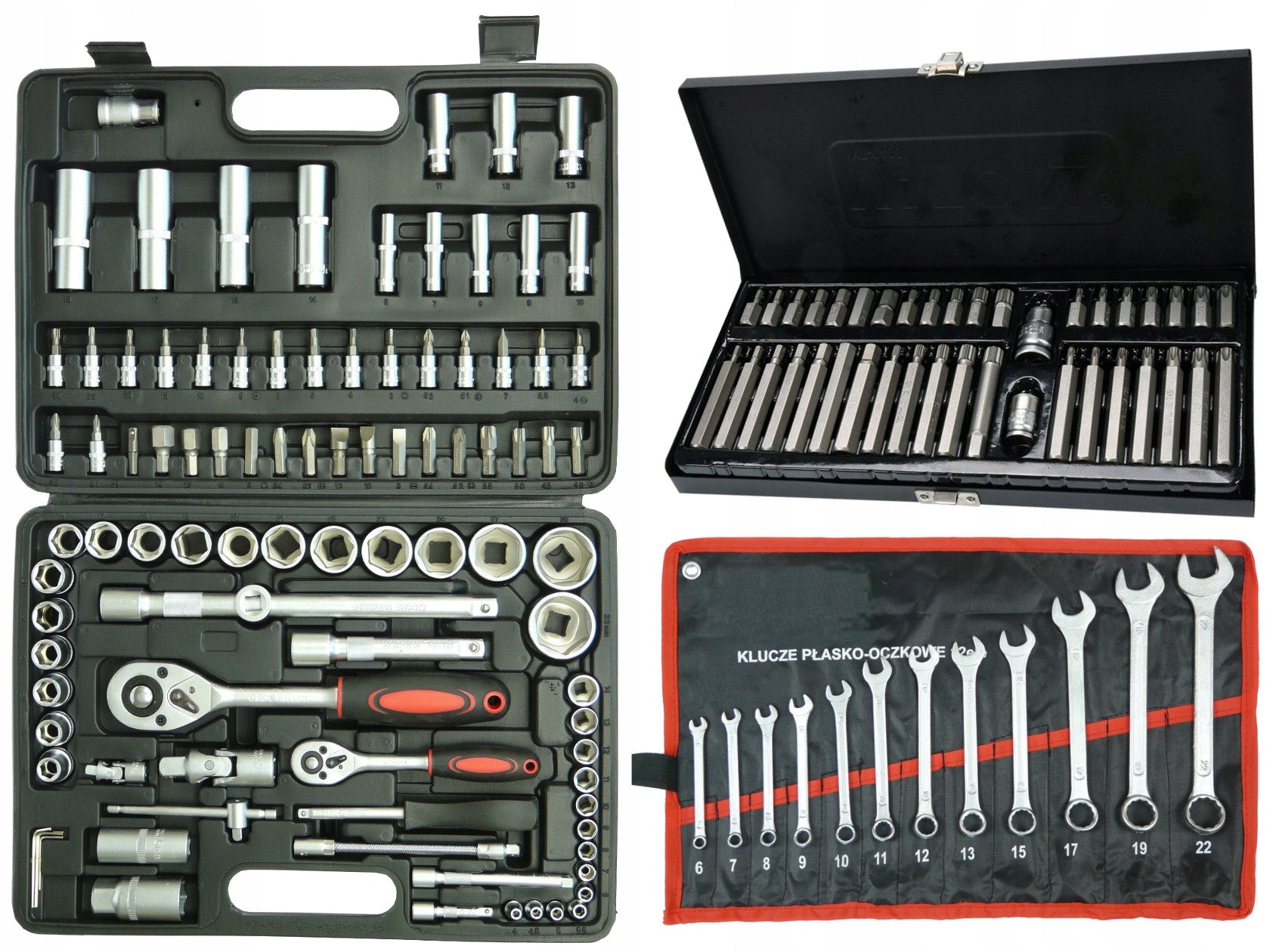 SOCKET WRENCH SET SOCKET WRENCHES 160+ YATO 40 PCS TORX +6-22mm 12el Brand Geko