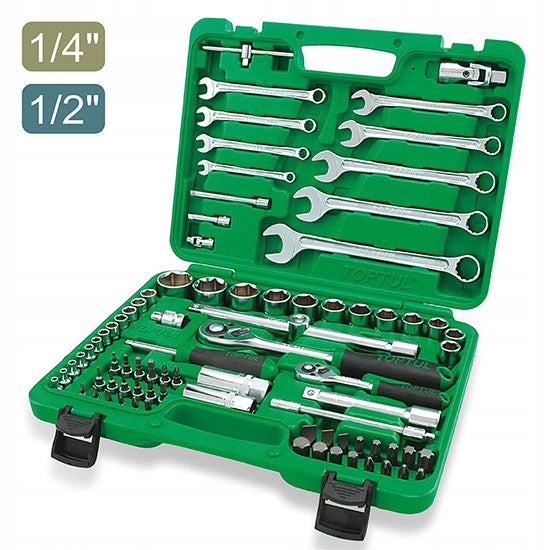 SOCKET WRENCH SET TOPTUL 1/4" 1/2" 82EL TOPTUL GCAI8201