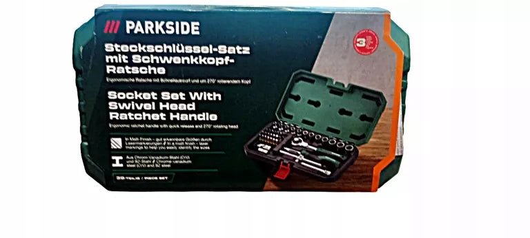 SOCKET WRENCH SET WITH RATCHET PARKSIDE 39 ELEMENTS