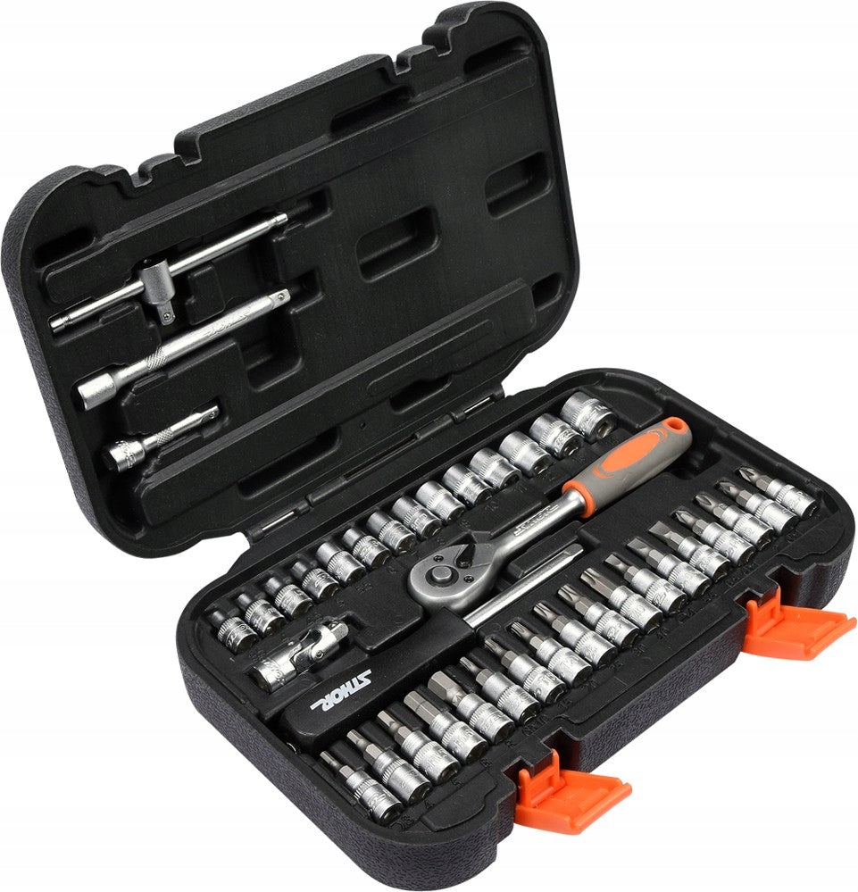 SOCKET WRENCH TOOL SET 1/4" SET 38 PCS XS STHOR 58640 EAN (GTIN) 5906083586408