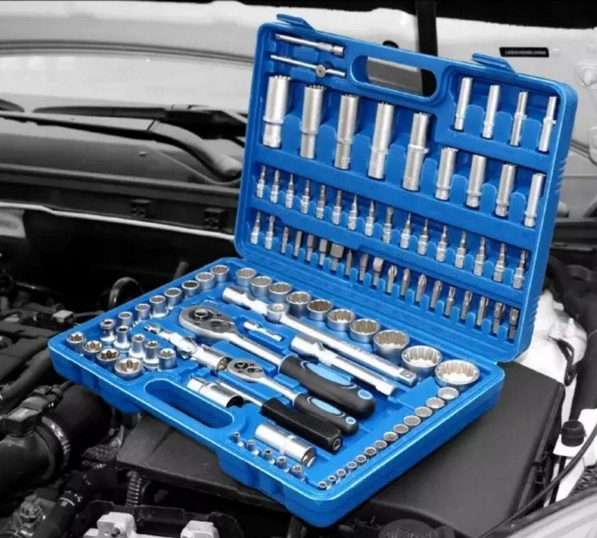 SOCKET WRENCH TOOL SET 108 SOCKET WRENCHES 1/4" 1/2" TORX BITS Brand Elektromet