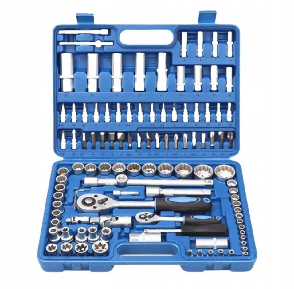 SOCKET WRENCH TOOL SET 108 SOCKET WRENCHES 1/4" 1/2" TORX BITS Manufacturer code ZESTAW NARZĘDZI KLUCZY NASADOWYCH 108