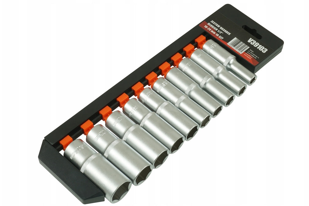 SOCKET WRENCHES 1/2 CAPS LONG 10-24 mm SET Customs tariff code 82041100