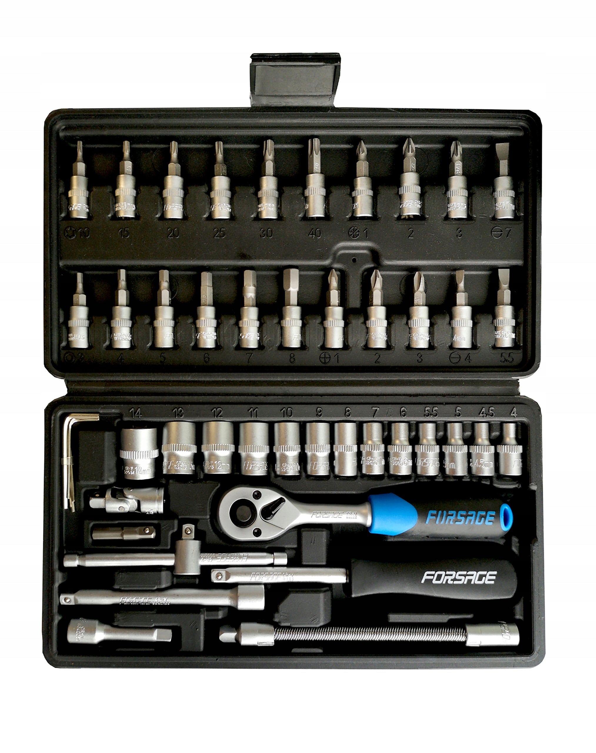 SOCKET WRENCHES 1/4 Caps 46 el. FORSAGE Manufacturer code 9669
