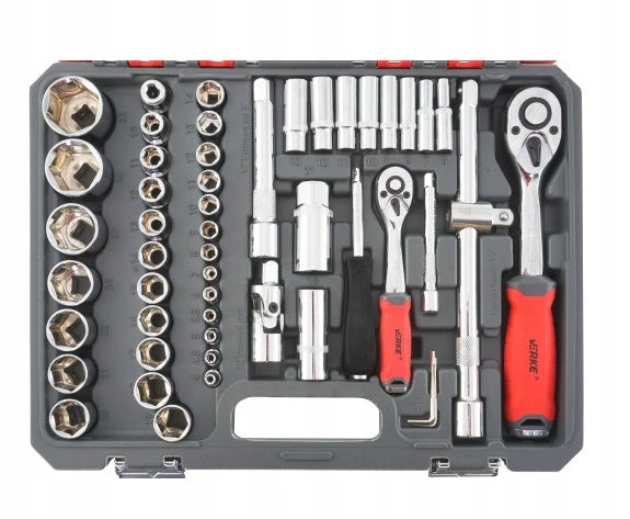 SOCKET WRENCHES 108 TOOL SOCKET WRENCH SET TORX BITS 2RATTLES Product weight with unit packaging 6.5 kg