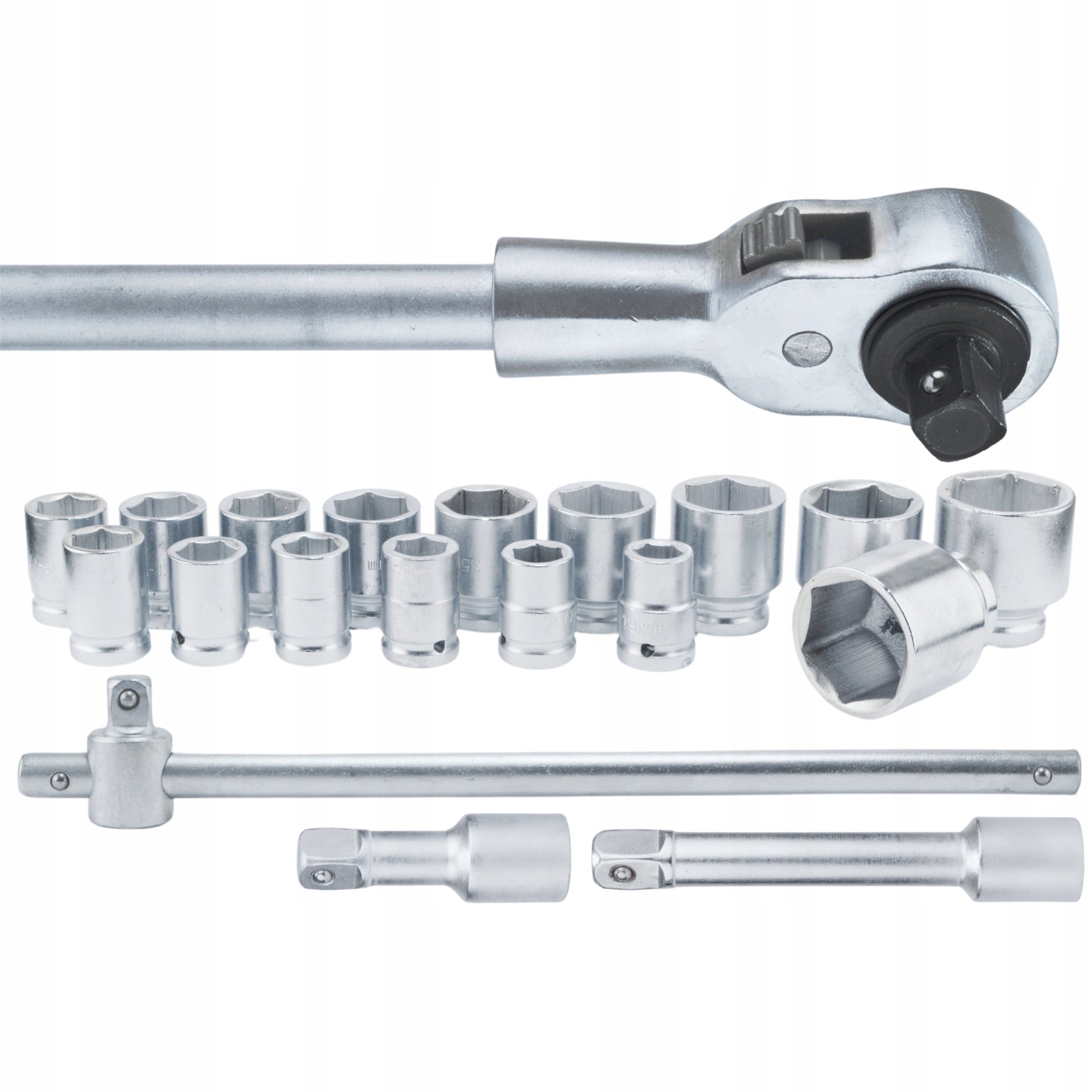 SOCKET WRENCHES 21 ELEMENT 3/4 19-50mm 10200 Product weight with unit packaging 12.5 kg