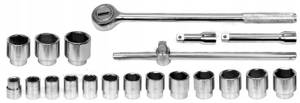 SOCKET WRENCHES 3/4'' LARGE CAPS SET TIR CRV FORGED 21 ELEMENTS 12-ANGLE Manufacturer code MF780579