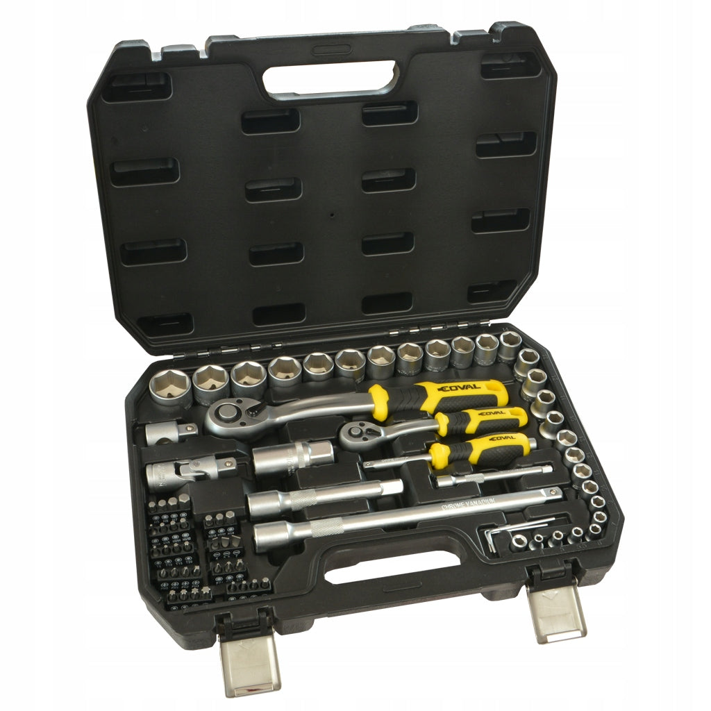 SOCKET WRENCHES COVAL SUITCASE SET 1/4 + 1/2 | 72 elements Manufacturer code YN-72-01