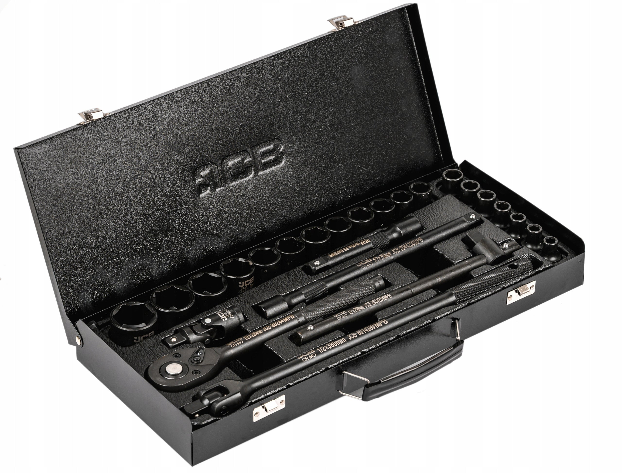 SOCKET WRENCHES IMPACT SOCKET RATCHET JCB 1/2" 26EL 8-32MM SUITCASE Manufacturer code 64920
