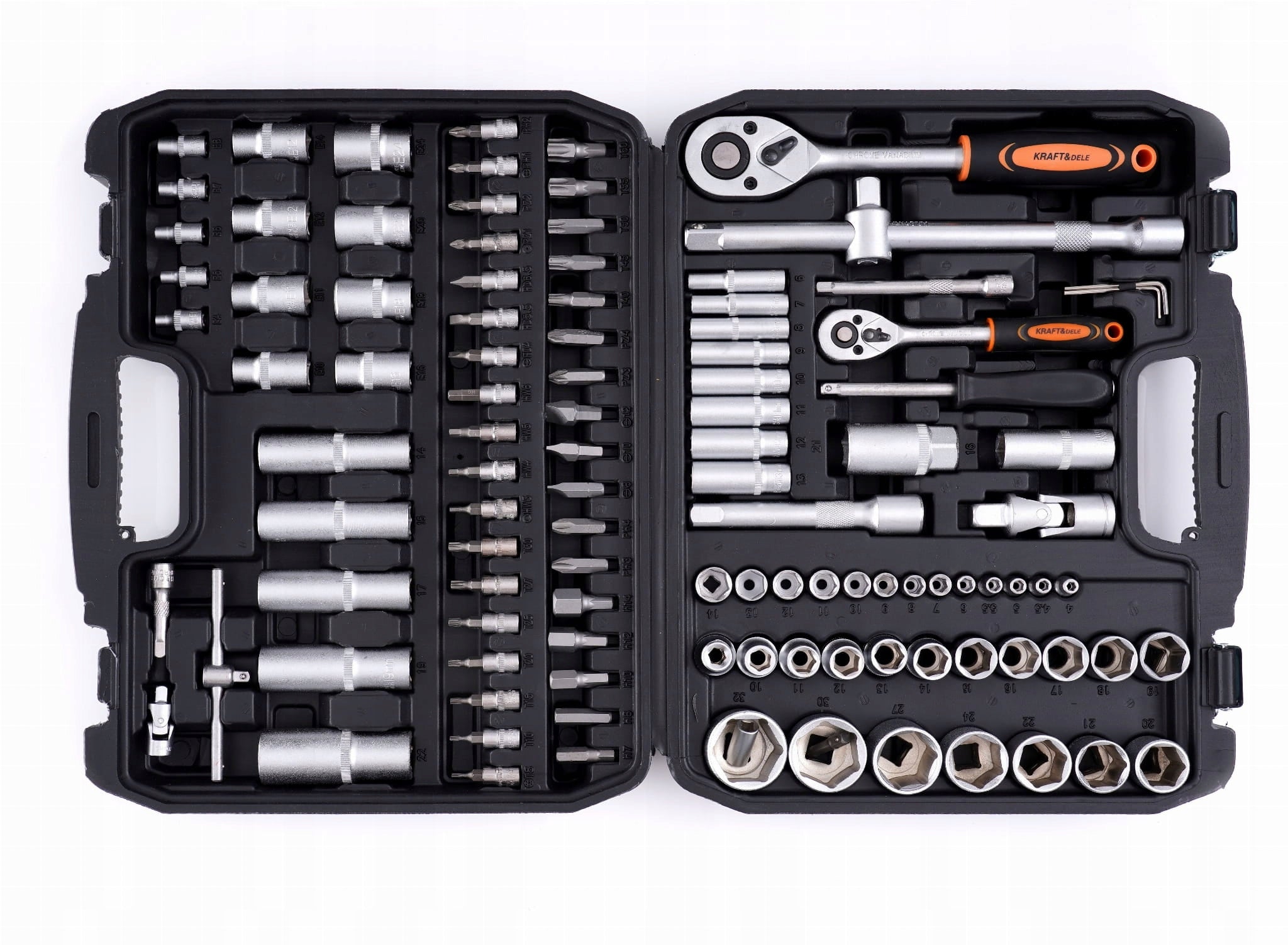 SOCKET WRENCHES IN SUITCASE 101el. KD10835 Brand Kraft&Dele
