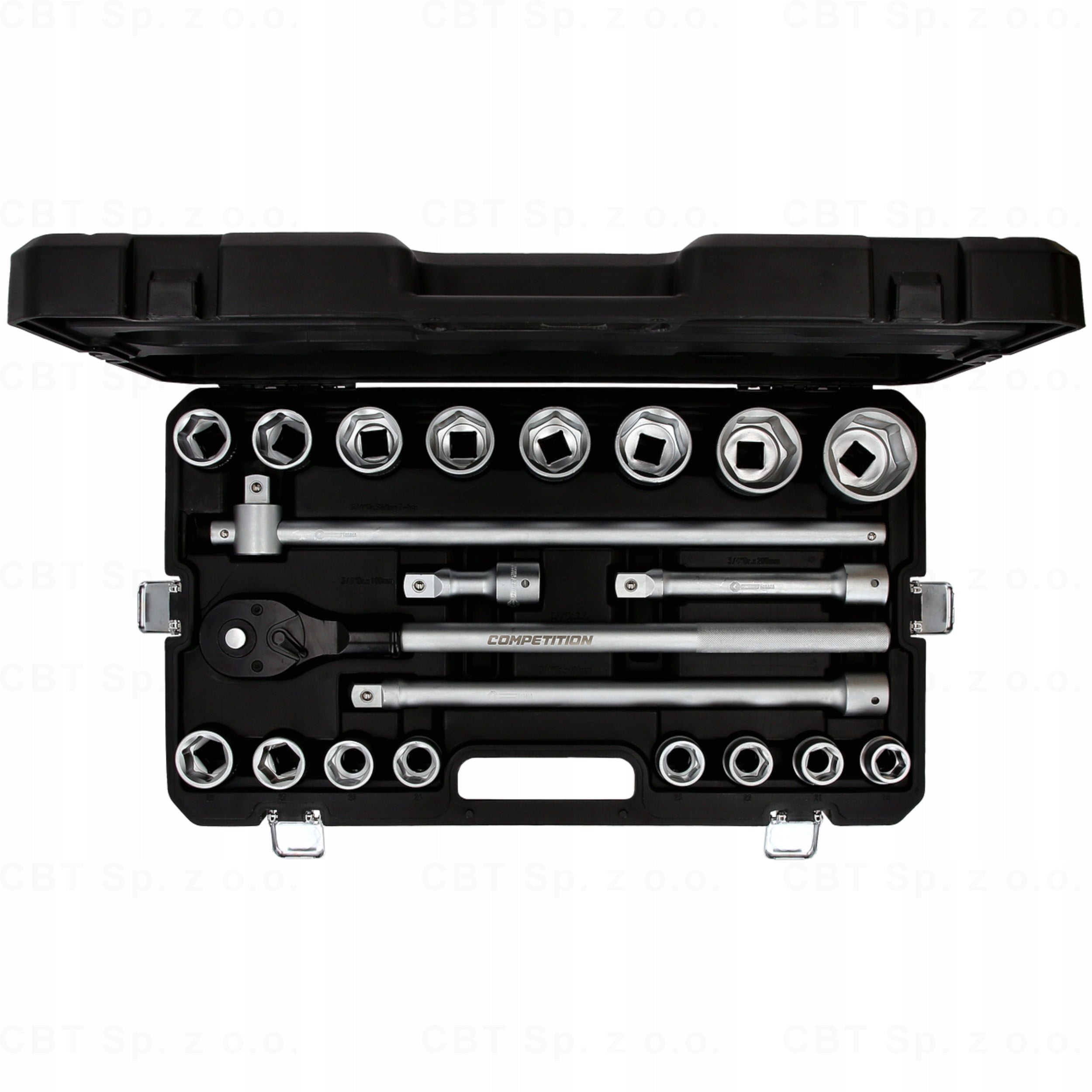SOCKET WRENCHES IN SUITCASE SET OF SOCKET WRENCHES WITH RATCHET 21PCS 3/4 Brand KS Tools
