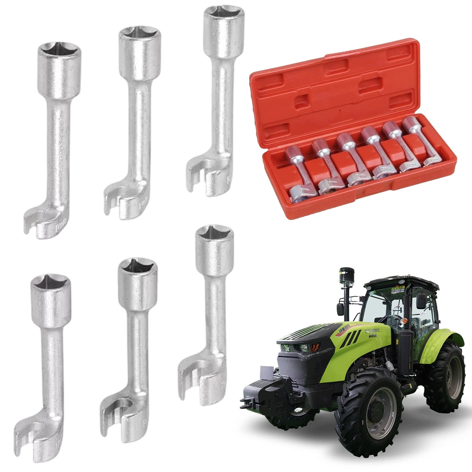 SOCKET WRENCHES L DEEP 6 PCS 12-19MM 12-ANGLE STRONG HANDLE SUITCASE