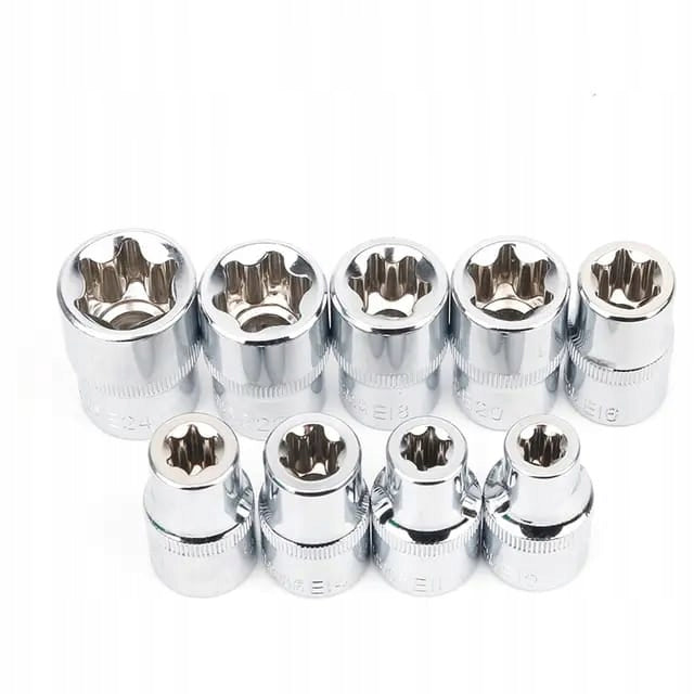 SOCKET WRENCHES TORX E4 E24 CAPS TORKS INTERNAL WRENCH SET 14 PCS. Key type socket