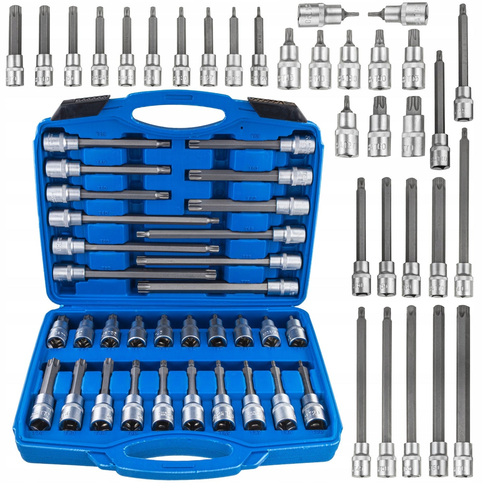 SOCKET WRENCHES TORX END CAPS T20-T70 1/2 SHORT LONG 55-200M