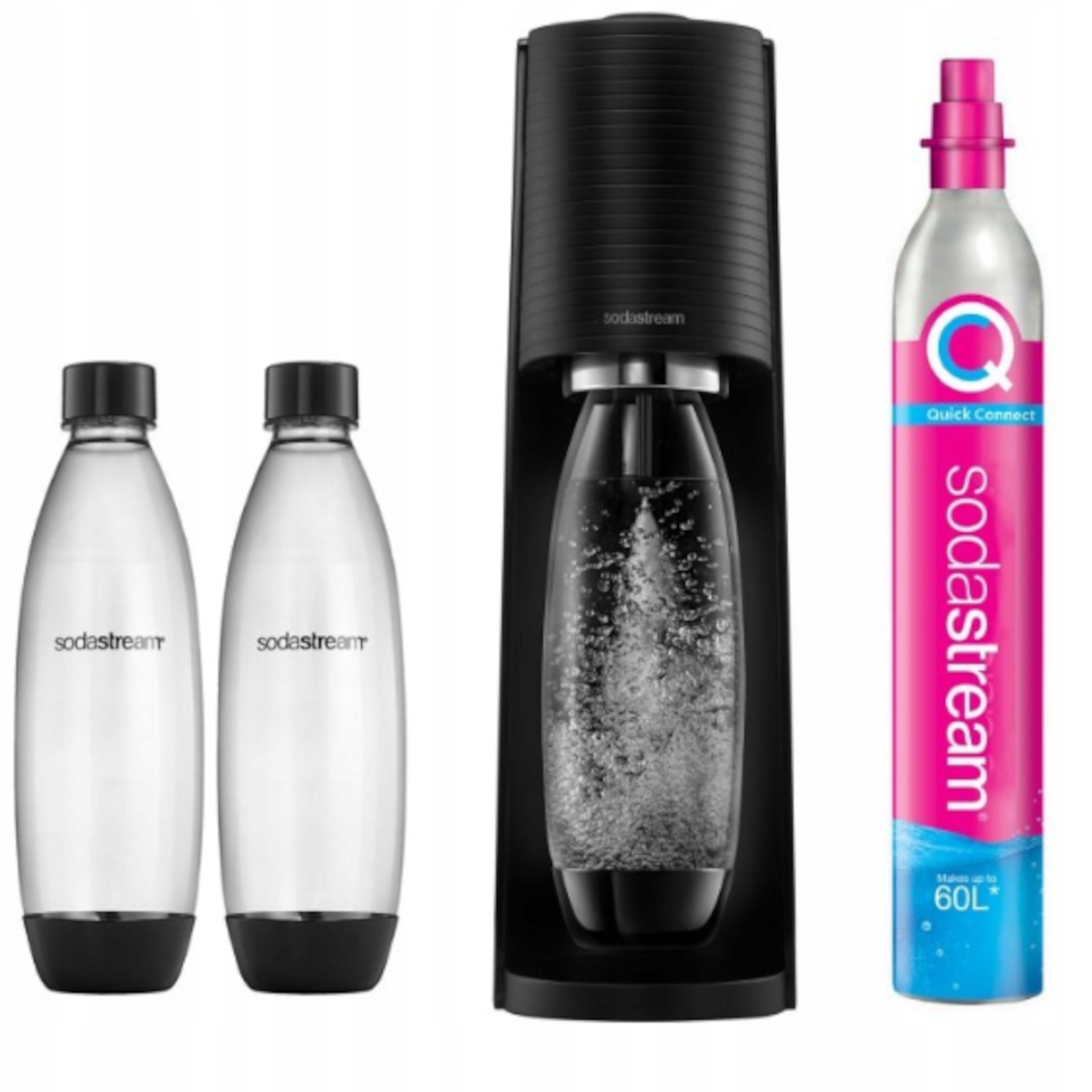 SODASTREAM TERRA SATURATOR 2 bottles 4x syrups 440 ml Pepsi, Pepsi Max, 7UP Brand SodaStream