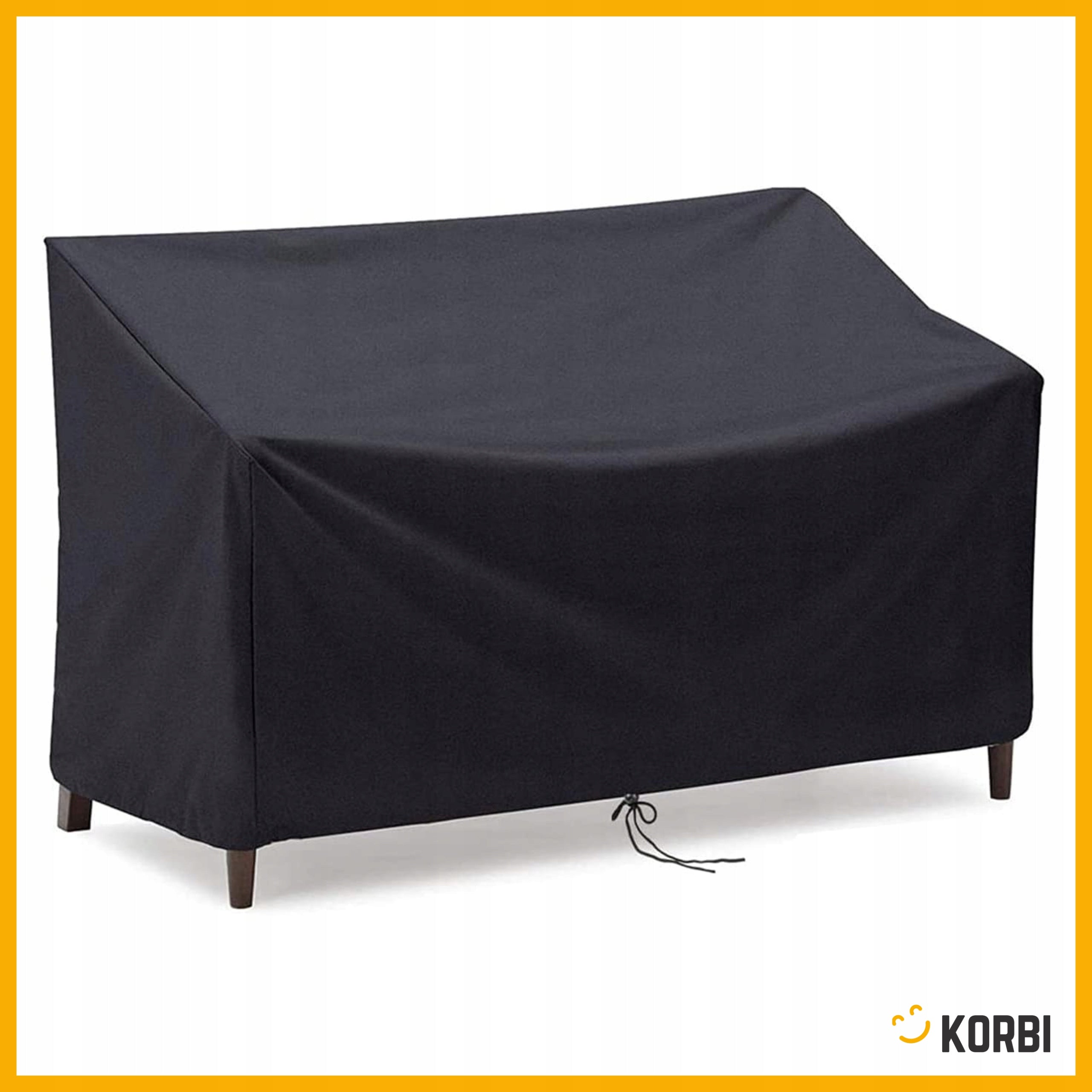 SOFA COVER GARDEN BENCH WATERPROOF TARPAULIN BLACK Packaging status original