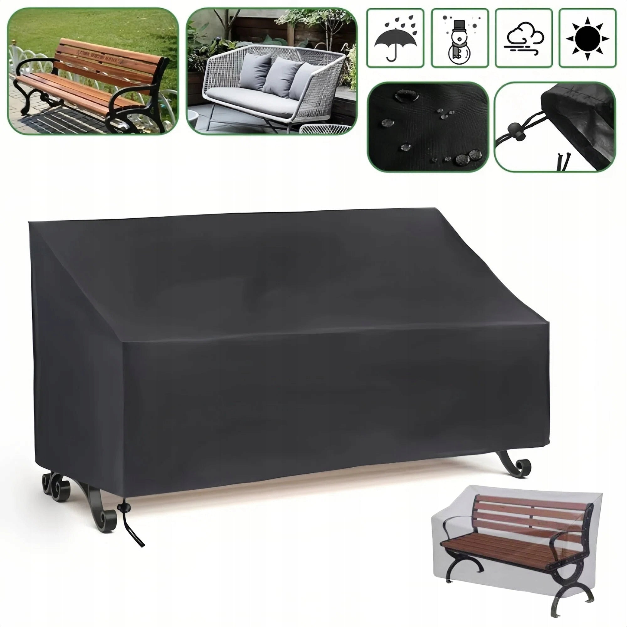 SOFA COVER GARDEN BENCH WATERPROOF TARPAULIN LARGE