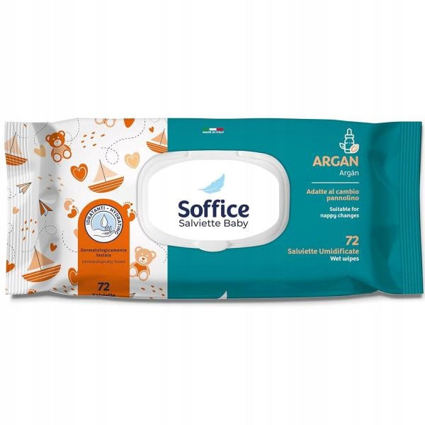 SOFFICE Moisturizing cleansing wipes for children Argan 72 pcs.