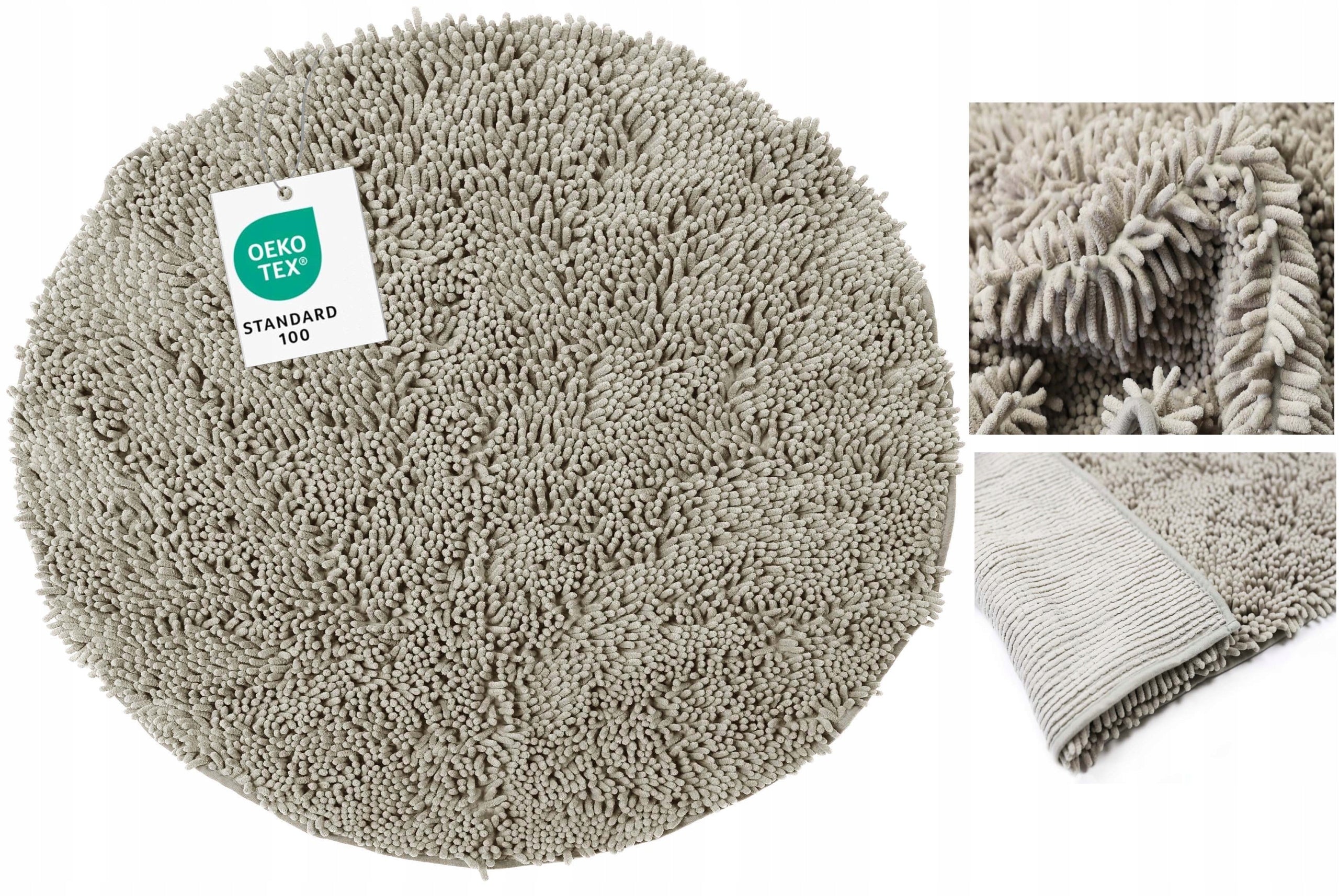 SOFT ABSORBENT BATHROOM RUG BEIGE MACAROONS RAINBOW 80 cm