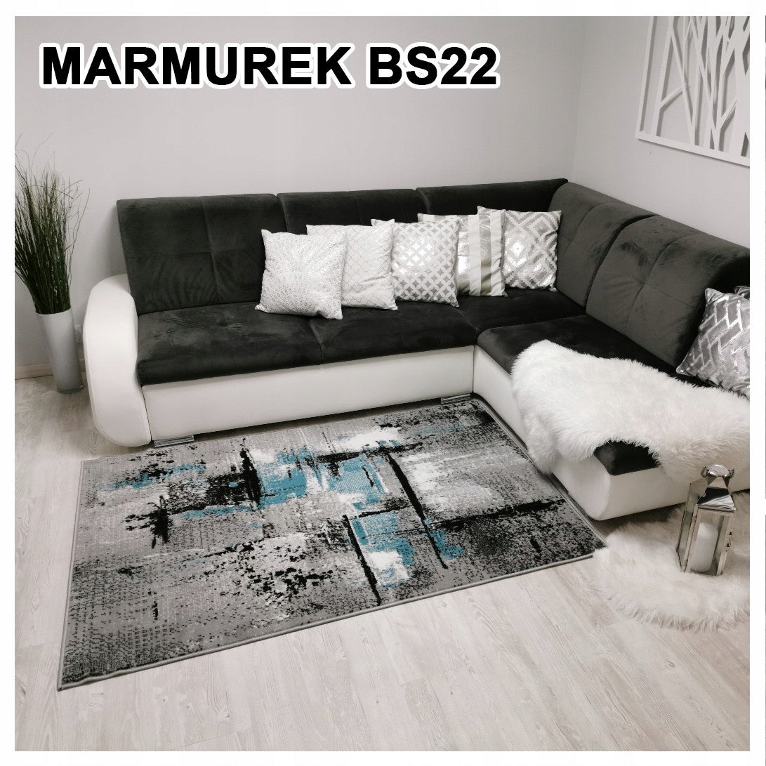 SOFT CARPET 160X230 CM NEW IDEA MARBLE TURQUOISE 3193BS22 FOR LIVING ROOM Brand Sindbad
