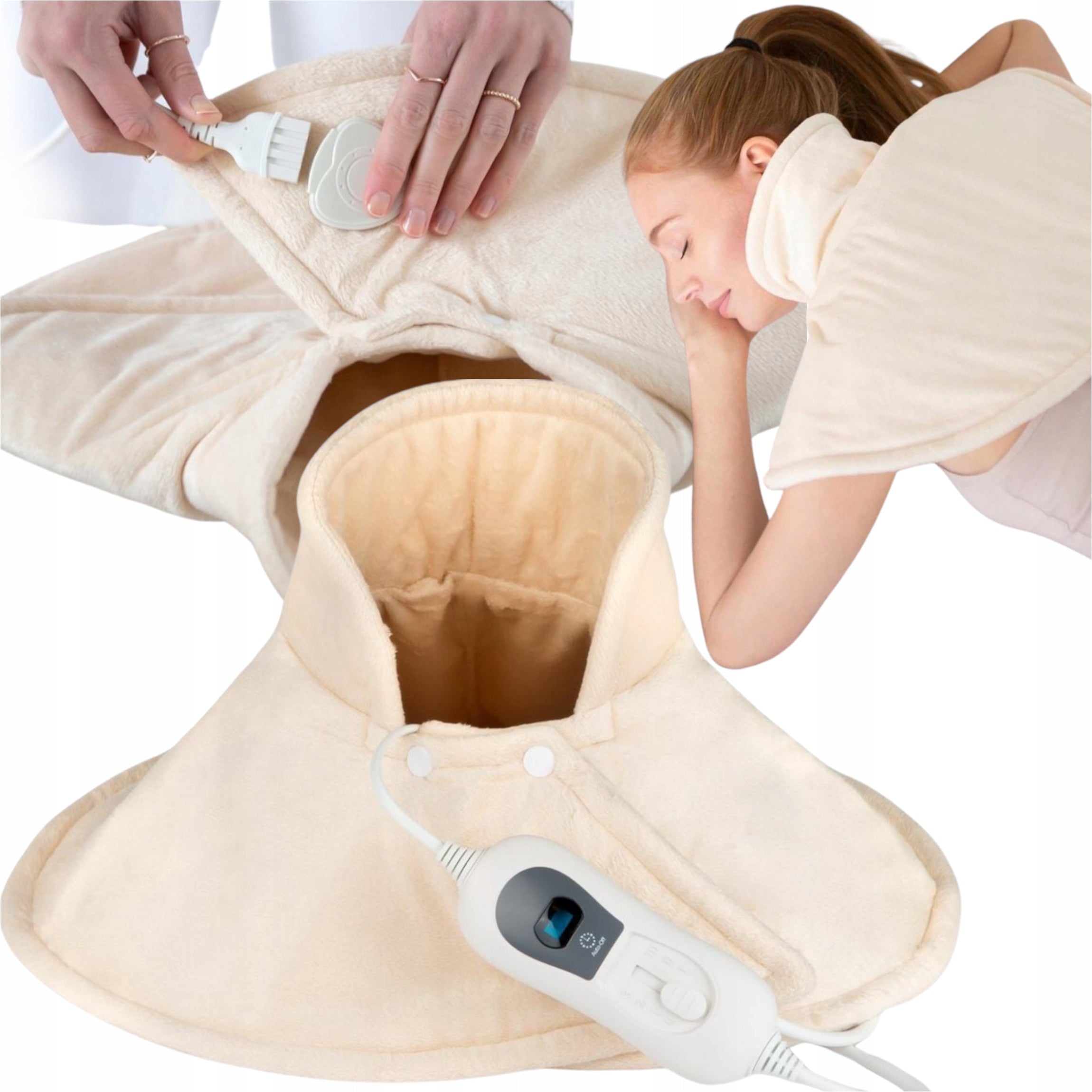 SOFT FLEECE HEATING COLLAR TO HELP WITH PROBLEMS AND TENSIONS